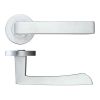Zoo Hardware Mensa lever on round rose - Satin Chrome