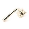 Polished Nickel Hammered Newbury Lever on Rose Set (Square)