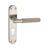Connaught Knurled Lever on Backplate Euro Satin Nickel
