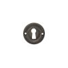 Old English Solid Brass Open Key Hole Escutcheons - Urban Bronze (Pair)