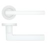 Zoo Hardware Varese Lever on Round Rose - White