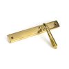 Polished Brass Reeded Slimline Lever Latch Set