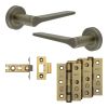 Complete Gio Door Handle Pack - Internal Doors - Antique Brass - By Frelan Hardware - JE-E1B-AB