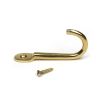 Polished Brass Traditional Coat Hook