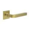 CR-104 Satin Brass Unsprung Square Rose Door Handle - By Frelan Hardware - CR-104B2SB