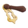 Rosewood & Polished Brass Beehive Escutcheon