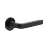 CR-104 Black Unsprung Round Rose Door Handle - By Frelan Hardware - CR-104A2MB