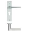 Zoo Hardware Draco Lever Euro Lock (47.5mm c/c) On Backplate - 190x42mm - Satin Chrome