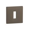 Tupai Rapido 5S Line Key Escutcheons on 5mm Slimline Square Rose - Titanium (Pair)