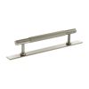 Millhouse Brass Battersea Linear T-Bar Cabinet Pull Handle on Backplate 128mm - Satin Nickel