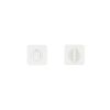Zoo Hardware Turn & Indicator Release - Square Rose - Powder Coated White