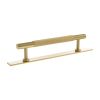 Millhouse Brass Eiffel Knurled T-Bar Cabinet Pull Handle on Backplate 128mm - Satin Brass