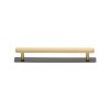 Heritage Brass Cabinet Pull Hexagonal Design with Plate 128mm CTC Matt Bronze/Satin Brass Finish