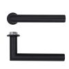 Zoo Hardware Lugano Lever on 32mm Round Mini Rose - Black