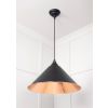 Hammered Copper Hockley Pendant in Elan Black