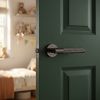 Complete Bari Door Handle Pack - Heavy Duty Latch - Black Nickel - 76mm / 3-inch Hinges - JE-D21B-BN