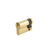 Jedo Euro Profile Single Cylinders to Differ 50mm Polished Brass - By Frelan Hardware - JL-50EPSPB