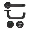 Zoo Hardware 19mm Lift to Lock Tubular Return to Door Lever set -Push On Rose - Grade 304 - Black