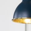 Hammered Brass Brindley Wall Light in Dusk