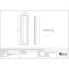 Polished Nickel 250mm Art Deco Rectangular Pull
