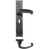 Zoo Hardware Traditional Lever on Lock Long Backplate - 10" - Black