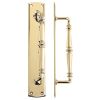 Zoo Hardware Pull Handle on Backplate - Polished Brass