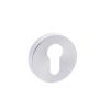 Forme Euro Escutcheons on Minimal Round Rose - Satin Chrome (Pair)