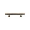 Heritage Brass Cabinet Pull Square Design with Footings 96mm CTC Antique Brass finish