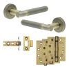 Complete Venice Door Handle Pack - Internal Doors - Antique Brass - By Frelan Hardware - JE-F1A-AB