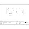 Satin Brass Moore Cabinet Knob - 32mm