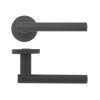 Zoo Hardware Lucca lever on round rose - Oscuro Matt Black