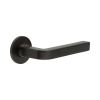 CR-104 Dark Bronze Sprung Round Rose Door Handle - By Frelan Hardware - CR-104A1DB