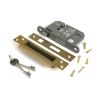 Satin Brass 3" 5 Lever BS Sash Lock