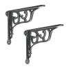 Edwardian Scroll Shelf Bracket Black (Sold in Pairs)