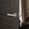 Oro & Oro Galassia Lever Door Handle on Square Rose - Satin Chrome (Pair)