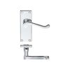 Zoo Hardware Project Victorian scroll lever on latch backplate - 114mm x 40mm - Polished Chrome