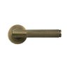 Burnished Brass Brompton Lever on Rose Set (Plain) - Unsprung