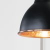 Hammered Copper Brindley Wall Light in Elan Black