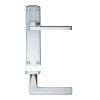Zoo Hardware Leon lever on latch backplate - Satin Chrome