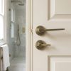 Complete Gio Door Handle Pack - Heavy Duty Tubular Bathroom (Plain Thumb Turn) - Antique Brass - 102mm / 4-inch Hinges - JE-E32A2-AB