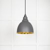 Hammered Brass Brindley Pendant in Bluff