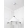 Hammered Nickel Hockley Pendant in Flock