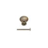 Mushroom 25mm Cupboard Knob Antique Brass