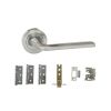Atlantic Surf Door Pack Bundle (2.5" Latch, 3"x2" Hingesx3) - Satin Chrome