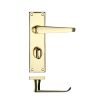 Zoo Hardware Project Victorian flat lever on bathroom backplate - 150 x 40mm - Electro Brass
