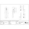 Aged Brass Night-Vent Locking Newbury Fastener