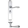 Zoo Hardware Arundel Lever Bathroom (57mm c/c) Furniture - Long Plate - Polished Chrome