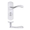 Zoo Hardware Project Asti lever on bathroom backplate - Satin