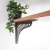 Sunrise Shelf Bracket Pewter (Sold in Pairs)