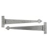 Pewter 22" Arrow Head T Hinge (pair)